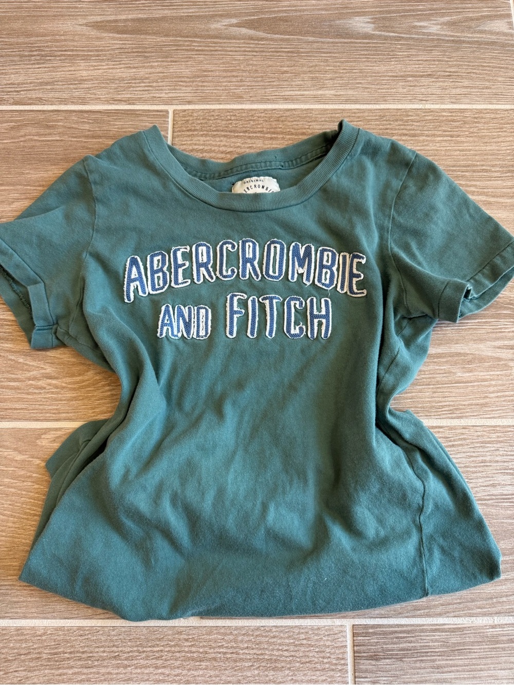 Abercrombie & Fitch Teal Green Logo Short Sleeve Tee